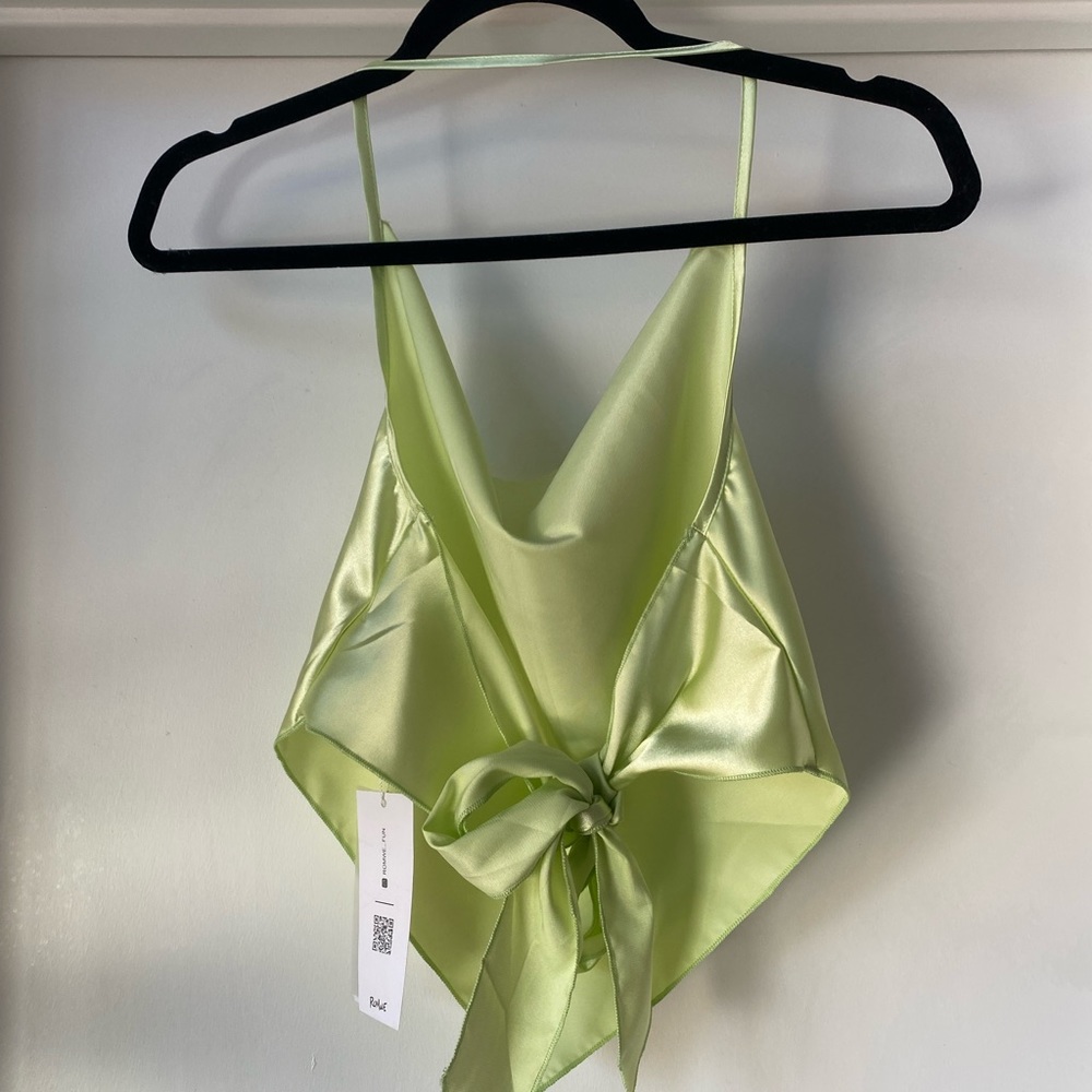 Silk Bandana halter crop top